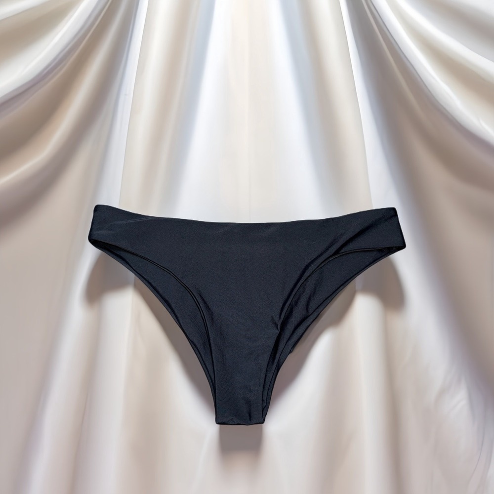 New Small Black‎ Low Rise Bikini Swim Bottoms Booty Brazillian Cheeky